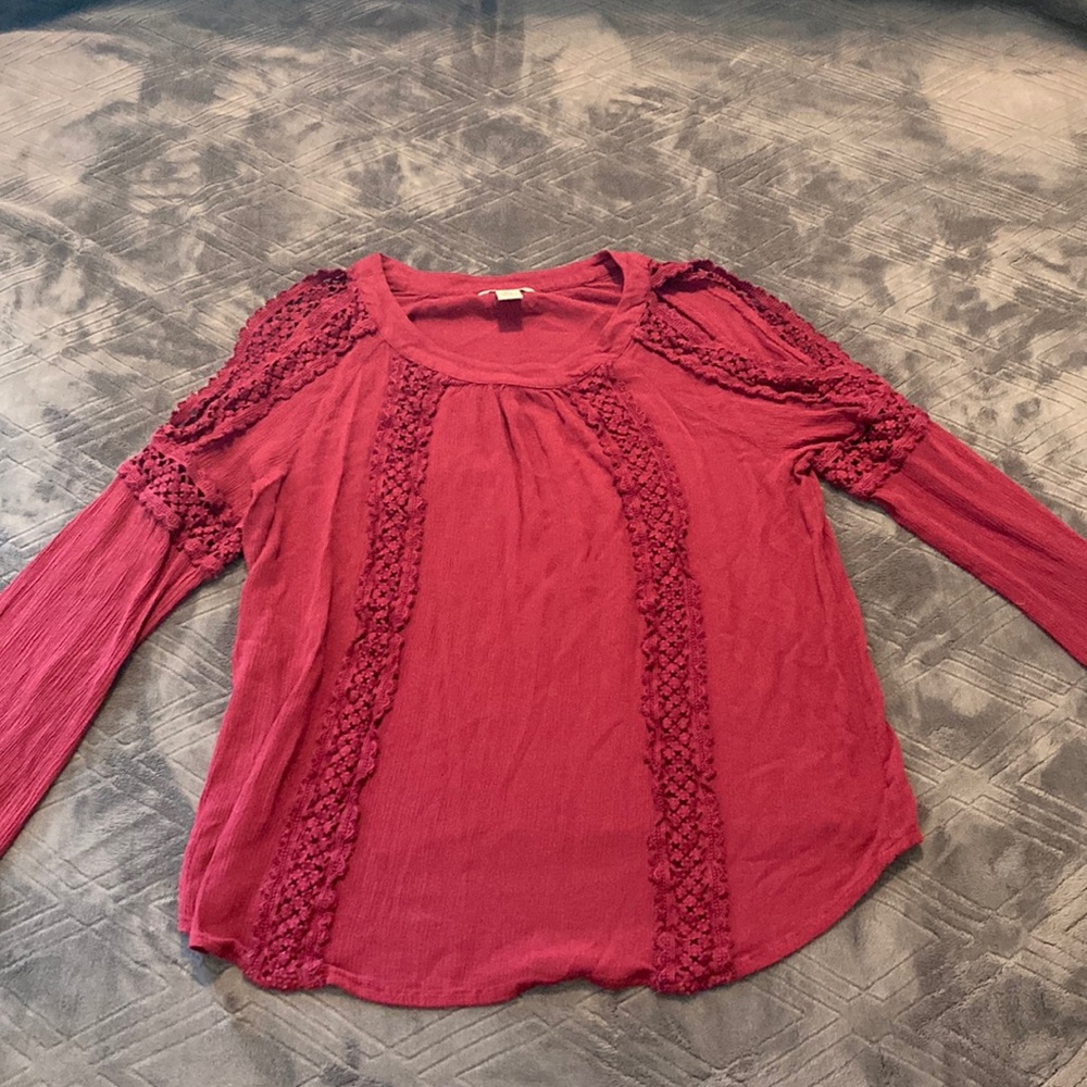 Dark Pink Blouse Open shoulder
